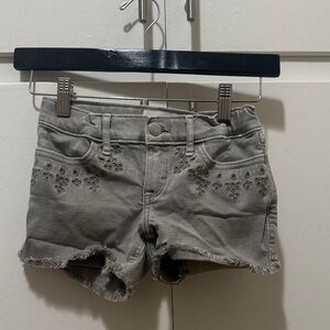 Abercrombie Kids Gray Jean Shorts with Embroidery